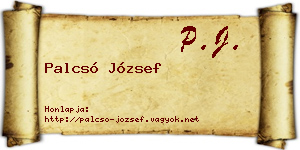Palcsó József névjegykártya